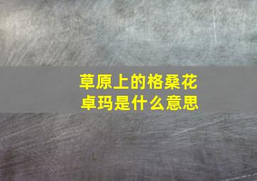 草原上的格桑花 卓玛是什么意思